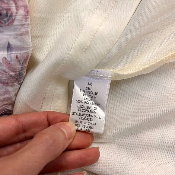 Baltic Born Aliyah Pink Floral Lace Sleeve Dress Sz 3XL - Picture 13 of 15